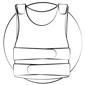 Weighted vest only black and white clipart