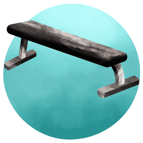 Workout bench only vector