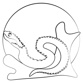 Bush viper black and white clipart