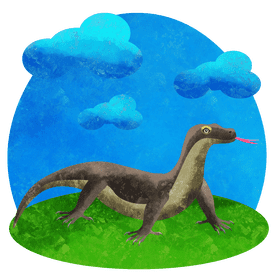 Monitor lizard vector