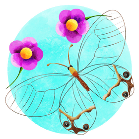 Amber phantom butterfly vector