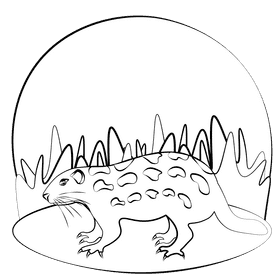 Pacarana black and white clipart