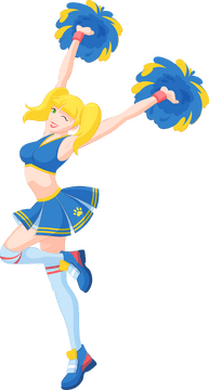Cheerleader girl clipart