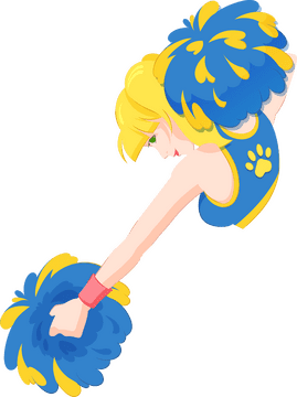 Cheerleader girl clipart