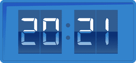 Digital countdown, clock, timer clipart