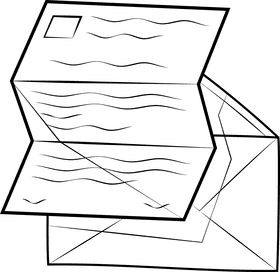 Mail black and white clipart