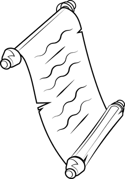 Scroll black and white clipart