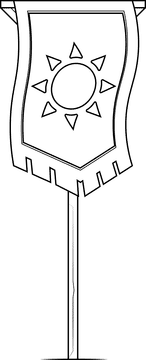 Flag black and white clipart