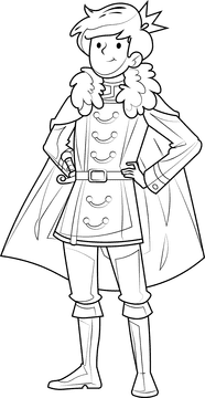 Prince black and white clipart