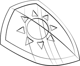 Shield black and white clipart