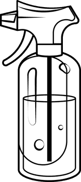 Hair spray black and white clipart