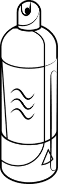 Hair spray black and white clipart