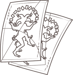 Joker playing cards black and white clipart