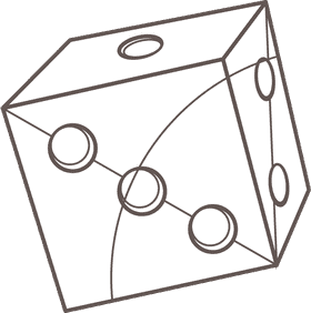 Dice black and white clipart