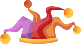 Joker clown hat clipart