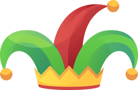 Joker clown hat clipart