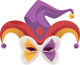 Joker clown mask clipart