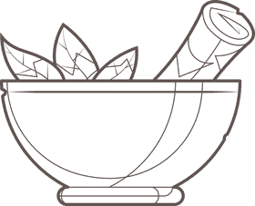 Mortar black and white clipart