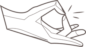 Yoga mudra black and white clipart