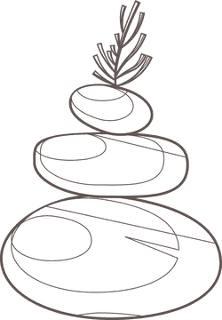 Zen yoga stones black and white clipart