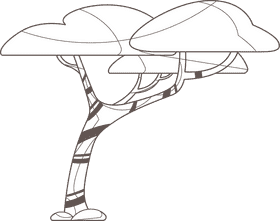 Tree black and white clipart