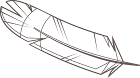 Feather black and white clipart