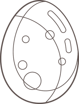 Egg black and white clipart