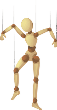 Wooden puppet, doll, toy clipart