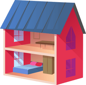 Doll toy house clipart