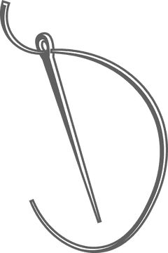 Needle black and white clipart