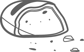 Bread black and white clipart