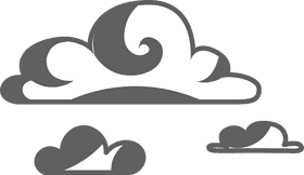 Clouds black and white clipart