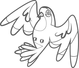 Dove black and white clipart