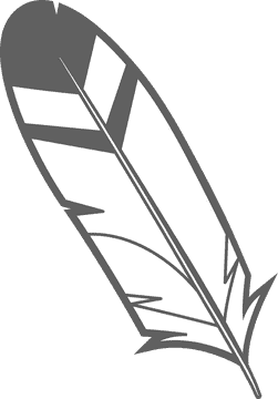 Feather black and white clipart