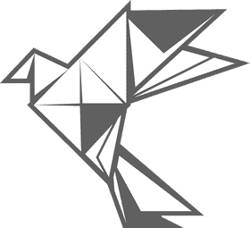 Origami black and white clipart