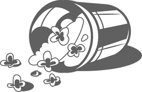 Popcorn black and white clipart