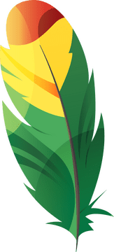 Colorful feather clipart