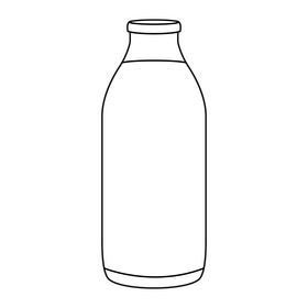 Milk healthy food black and white clipart