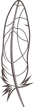 Feather black and white clipart