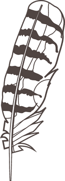 Feather black and white clipart