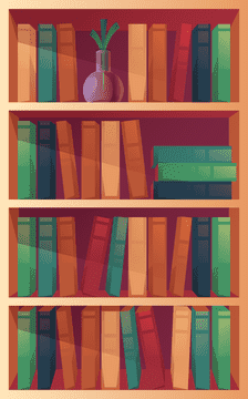 Bookcase clipart