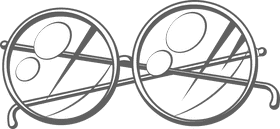 Glasses black and white clipart