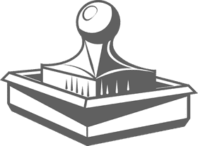 Stamp black and white clipart