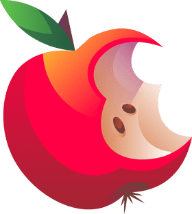 Red apple clipart