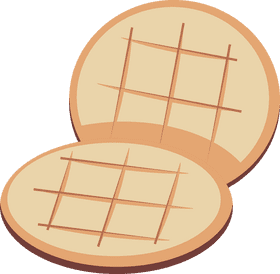 Flat cookie clipart