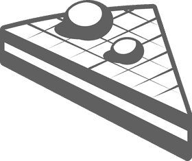 Biscuit pie black and white clipart