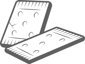 Biscuit black and white clipart