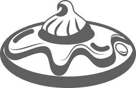 Sweet biscuit black and white clipart