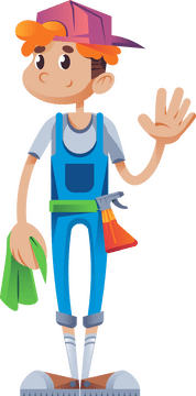 Car wash boy clipart