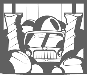 Car wash black and white clipart